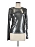 Ann Taylor LOFT Metallic Silver Long Sleeve Top Size M - photo 1