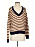 Madewell 100% Cotton Stripes Brown Pullover Sweater Size S - photo 1