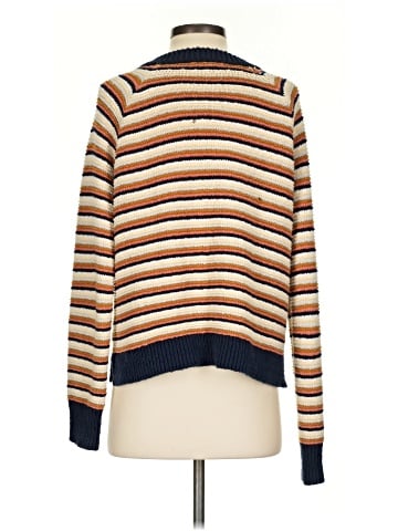 Madewell Arden V-Neck Crop Pullover Sweater in Stripe (view 2)