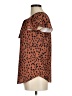 SimpleFun 100% Polyester Brown Short Sleeve Blouse Size M - photo 5