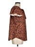 SimpleFun 100% Polyester Brown Short Sleeve Blouse Size M - photo 4