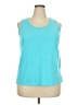 Woman Within 100% Cotton Solid Teal Active Tank Size 18 (L) - photo 1