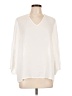 Easywear by Chico's 100% Polyester Ivory 3/4 Sleeve Blouse Size Lg (2) - photo 1