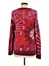 T Tahari 100% Nylon Floral Red Pullover Sweater Size M - photo 2