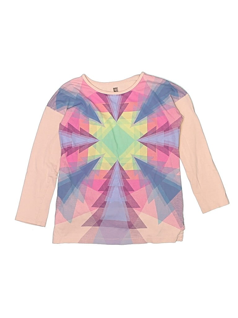Pre-owned Tea Kids' 3/4 Sleeve T-shirt In Pink
