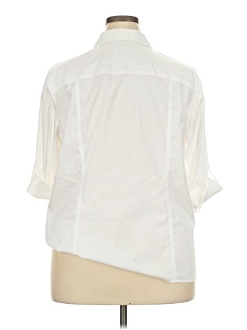 Cj Banks 3/4 Sleeve Button-Down Shirt (view 2)