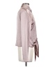 Express 100% Polyester Metallic Tan Long Sleeve Blouse Size S - photo 4