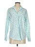 Grayson 100% Cotton Polka Dots Teal Long Sleeve Blouse Size Sm (2) - photo 1