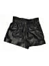 Alice + Olivia 100% Polyurethane Metallic Black Faux Leather Shorts Size S - photo 2