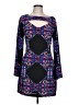 Mara Hoffman 100% Polyester Graphic Blue Cocktail Dress Size 10 - photo 1