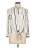 Harper Stripes Ivory Long Sleeve Blouse Size M - photo 1