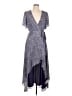 Parker 100% Polyester Paisley Blue Casual Dress Size L - photo 1