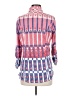 David Cline Color Block Pink 3/4 Sleeve Button-Down Shirt Size M - photo 2
