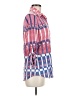 David Cline Color Block Pink 3/4 Sleeve Button-Down Shirt Size M - photo 4