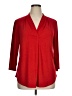 Charter Club Red 3/4 Sleeve Blouse Size XL - photo 1