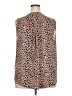 41Hawthorn 100% Polyester Animal Print Brown Sleeveless Blouse Size 2X - photo 2