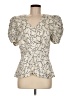 Liz Roberts 100% Polyester Ivory Short Sleeve Blouse Size 8 - photo 1