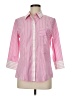 Foxcroft 100% Cotton Stripes Pink 3/4 Sleeve Button-Down Shirt Size M (estimated) - photo 1