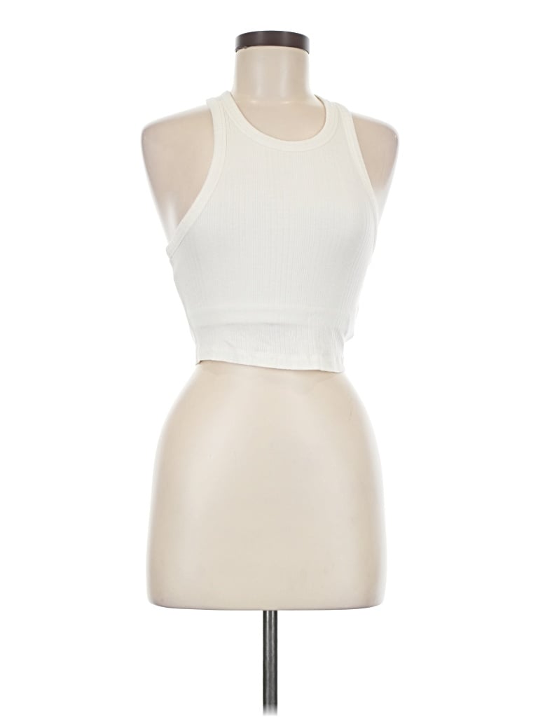Pre-owned Mwl By Madewell Tank Top Ivory Halter Neckline Tops