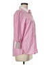 Foxcroft 100% Cotton Stripes Pink 3/4 Sleeve Button-Down Shirt Size M (estimated) - photo 4