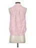 HD in Paris Pink Sleeveless Button-Down Shirt Size 0 - photo 2