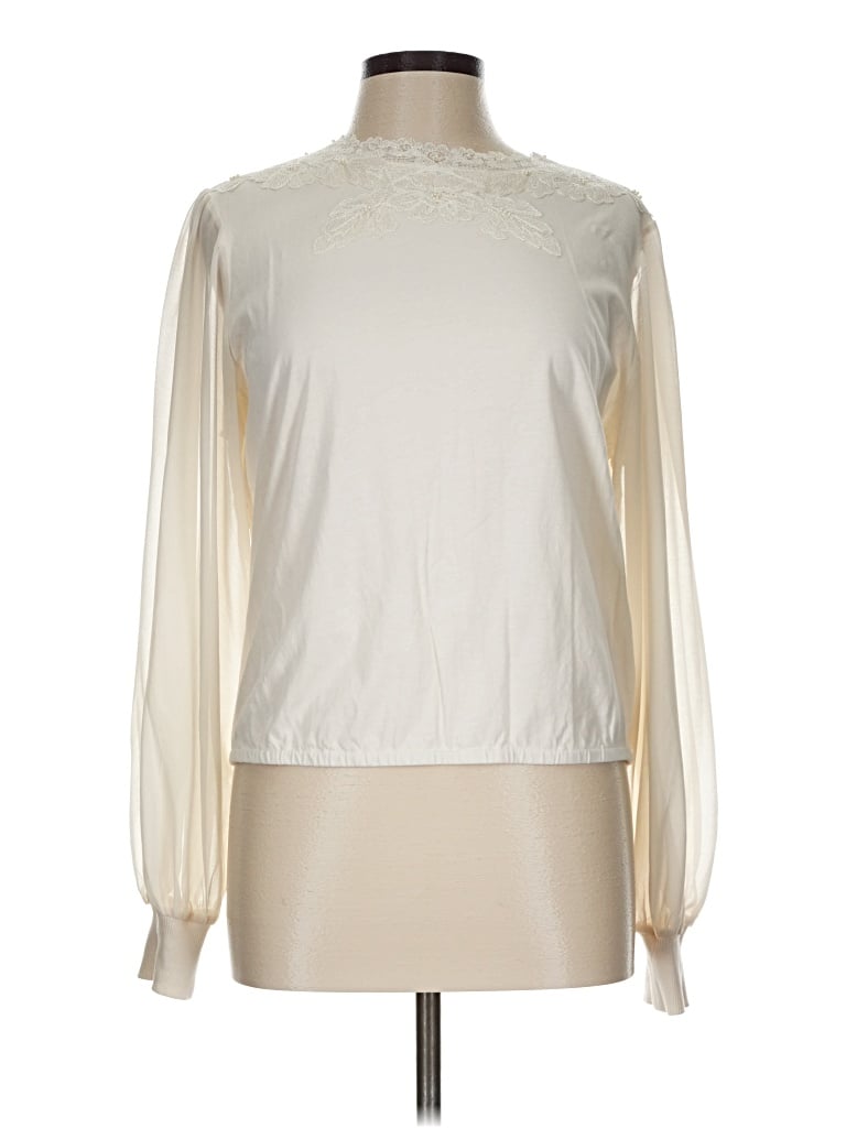 Pre-owned Tiny Long Sleeve Blouse In Ivory