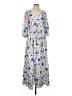 LoveShackFancy 100% Cotton Floral Blue Casual Dress Size 4 - photo 1