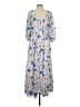 LoveShackFancy 100% Cotton Floral Blue Casual Dress Size 4 - photo 2