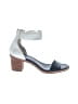 FRYE 100% Leather Color Block Gray Black Sandals Size 8 - photo 1