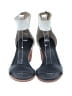 FRYE 100% Leather Color Block Gray Black Sandals Size 8 - photo 2