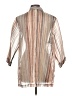 TanJay Stripes Brown 3/4 Sleeve Blouse Size L - photo 2