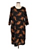 JunaRose 100% Polyester Paisley Brown Casual Dress Size L (estimated) - photo 1