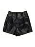 Doe & Rae Metallic Solid Black Shorts Size S - photo 1