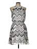 Lush Chevron-herringbone Silver Cocktail Dress Size L - photo 1