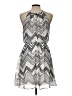 Lush Chevron-herringbone Silver Cocktail Dress Size L - photo 2