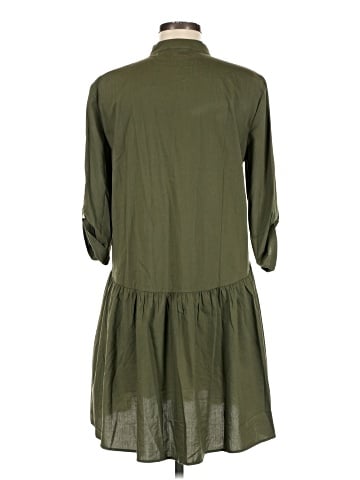 Madewell Button-Front Mini Shirtdress in Poplin (view 2)