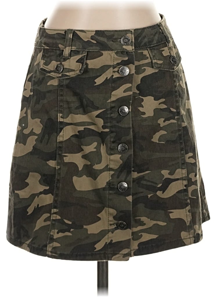 Pre-owned Hot Kiss Denim Skirt In Green