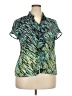 Style&Co 100% Polyester Teal Short Sleeve Blouse Size 18 - photo 1