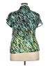 Style&Co 100% Polyester Teal Short Sleeve Blouse Size 18 - photo 2