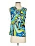 Peter Nygard Blue Sleeveless Blouse Size S - photo 1