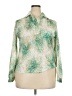 West End 100% Polyester Print Green Long Sleeve Blouse Size 18 - photo 1