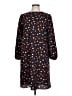 Ann Taylor 100% Polyester Hearts Black Casual Dress Size L - photo 1