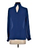 Three Eighty Two 100% Polyester Blue Long Sleeve Blouse Size S - photo 2