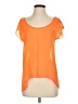 Pretty Rebellious 100% Polyester Orange Short Sleeve Blouse Size S - photo 1