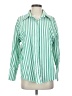 Unbranded Stripes Green Long Sleeve Button-Down Shirt Size XS - photo 1
