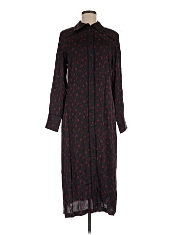 Madewell Button-Front Midi Shirtdress in Floral (view 1)