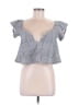 Assorted Brands Black Silver Short Sleeve Top Size M - photo 1