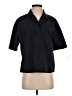 MNG 100% Cotton Black Short Sleeve Blouse Size 2 - photo 1