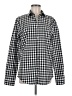 Calvin Klein Checkered-gingham Black Long Sleeve Button-Down Shirt Size M - photo 1