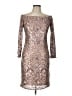 BCBGMAXAZRIA Metallic Silver Cocktail Dress Size L - photo 1